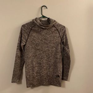 North face long sleeve athletic top with hood